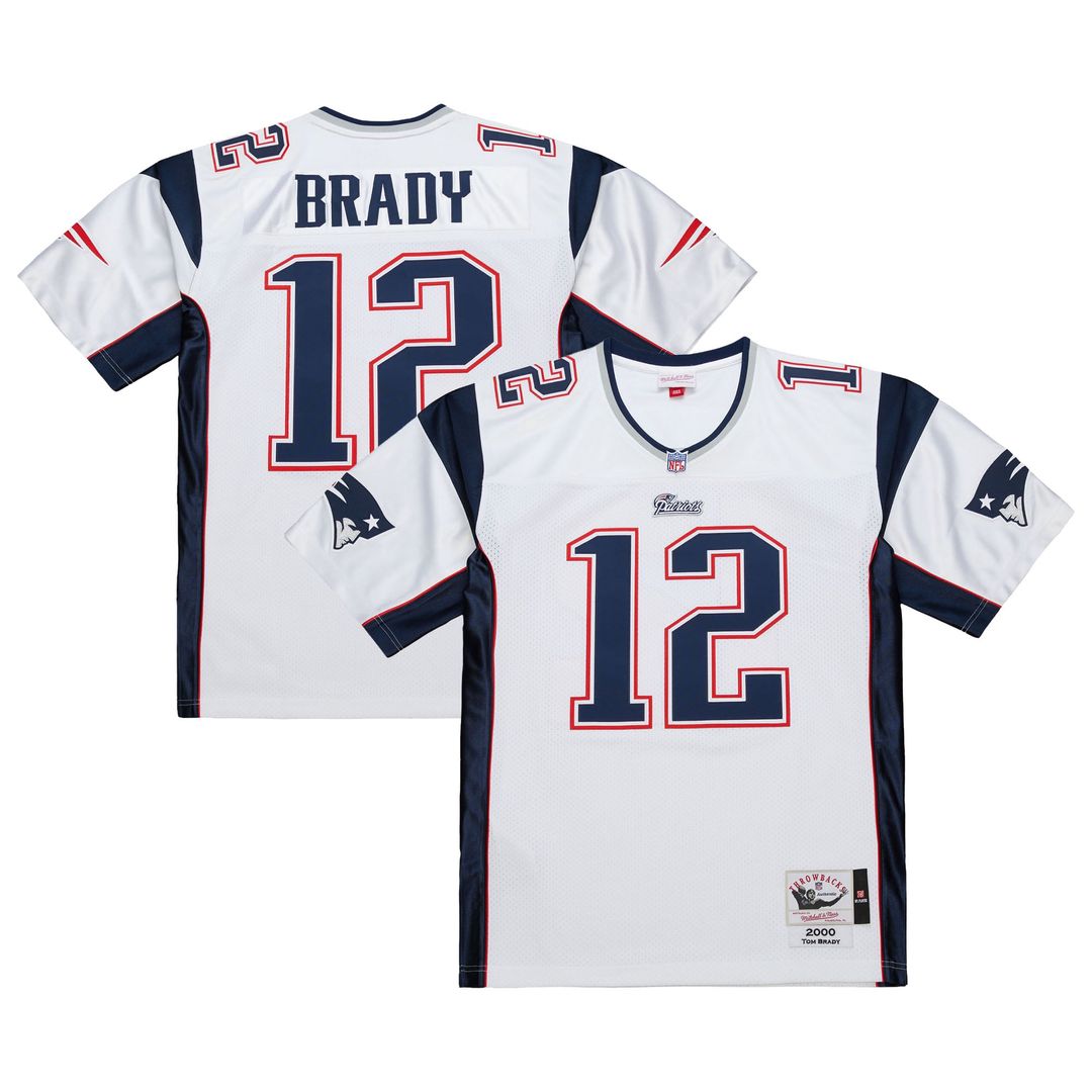 New England Patriots Tom Brady Navy Super Bowl XXXVI Authentic Throwback Jersey | NFL Football Jersey