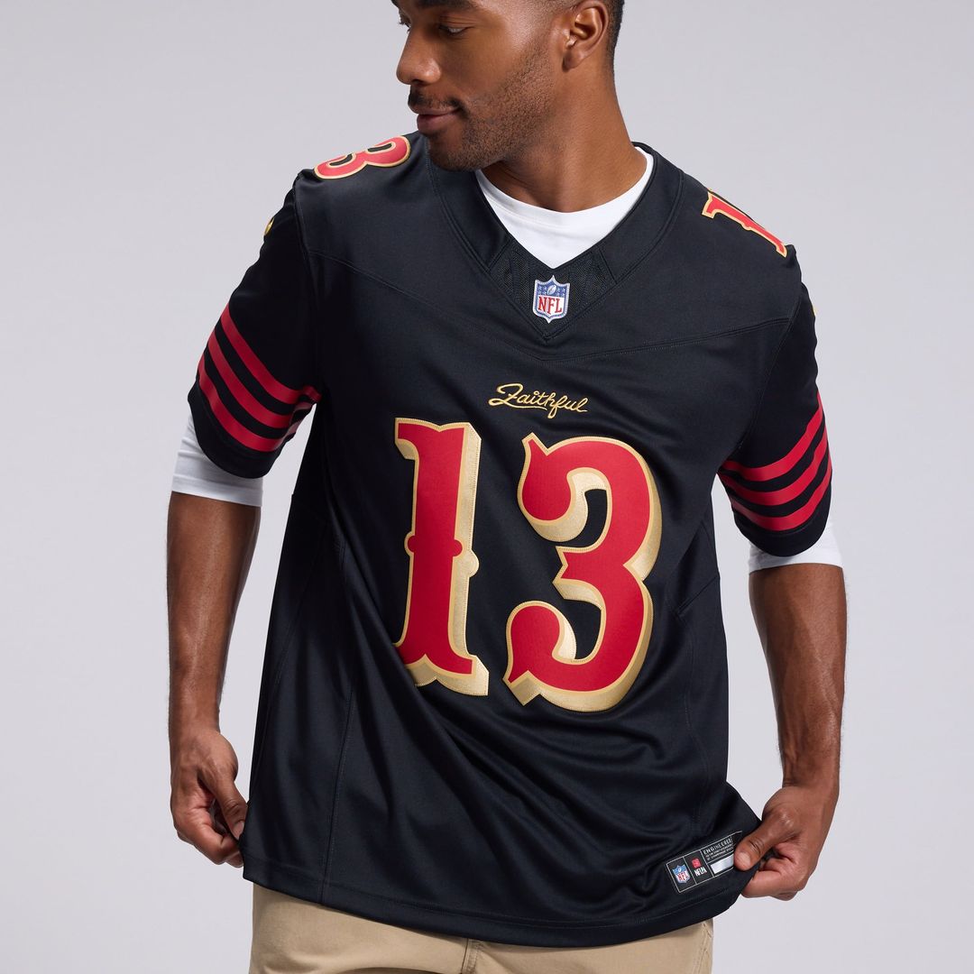 San Francisco 49ers Brock Purdy Black Rivalries Collection Stitched Limited Jersey | NFL Football Jersey