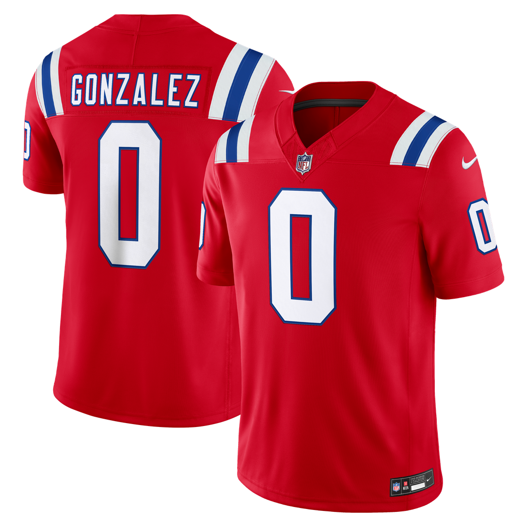 New England Patriots Christian Gonzalez Navy Team Vapor F.U.S.E. Stitched Limited Jersey | NFL Football Jersey