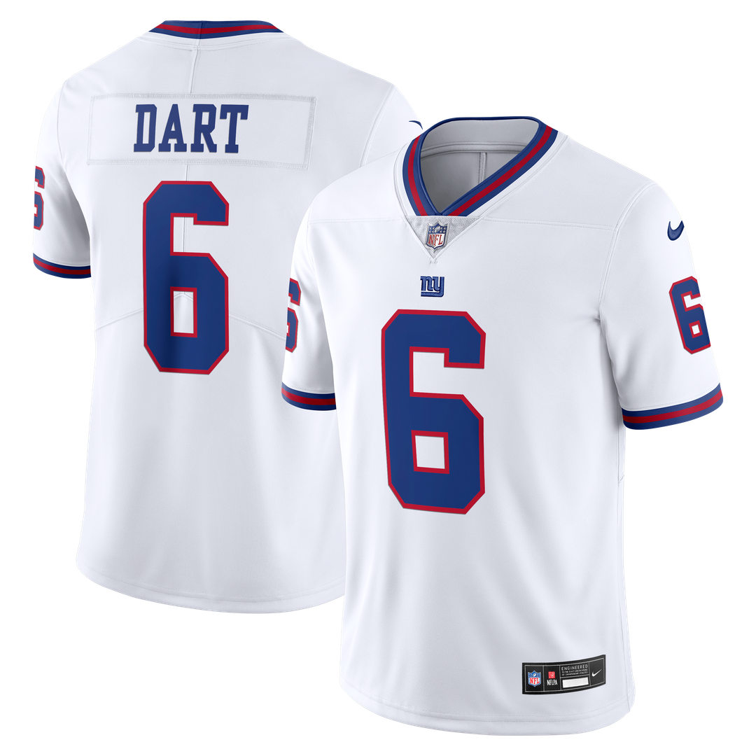New York Giants Jaxson Dart White Vintage White Vapor Untouchable Stitched Limited Jersey | NFL Football Jersey