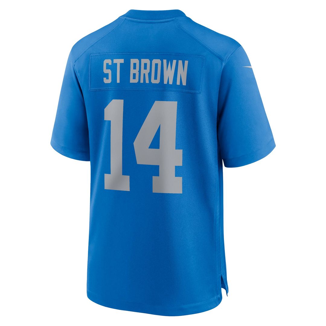 Detroit Lions Amon-Ra St. Brown Blue Alternate Game Jersey | NFL Football Jersey