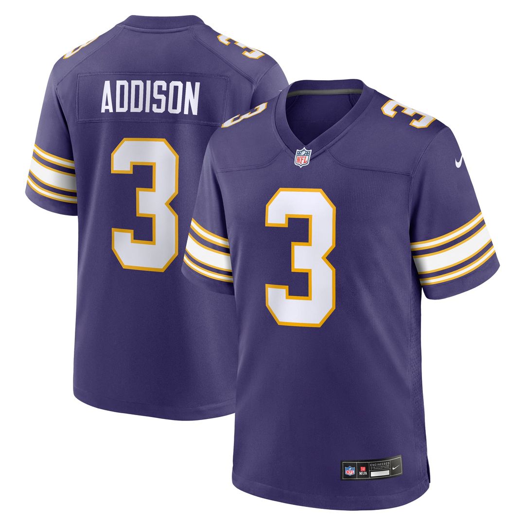 Minnesota Vikings Addison White Away Game Jersey | NFL Football Jersey