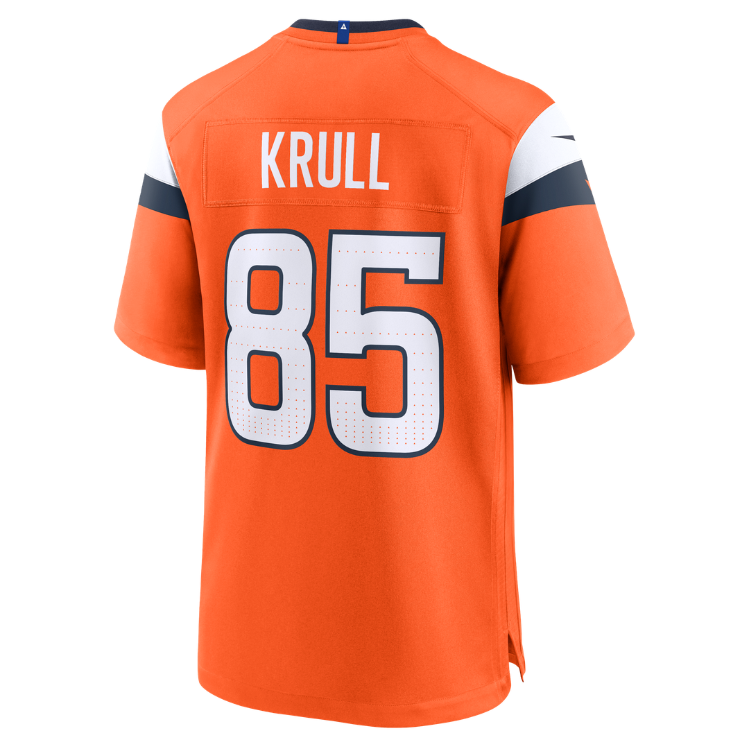 Denver Broncos Lucas Krull Orange Team Game Jersey | NFL Football Jersey