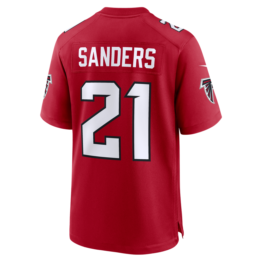 Atlanta Falcons Deion Sanders Red Retired Player Game Jersey | NFL Football Jersey