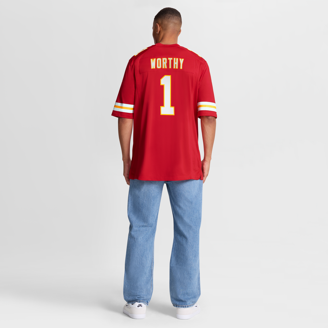 Kansas City Chiefs Xavier Worthy Red Player Game Jersey | NFL Football Jersey