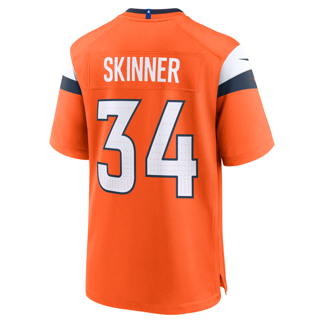 Denver Broncos JL Skinner Orange Team Game Jersey | NFL Football Jersey