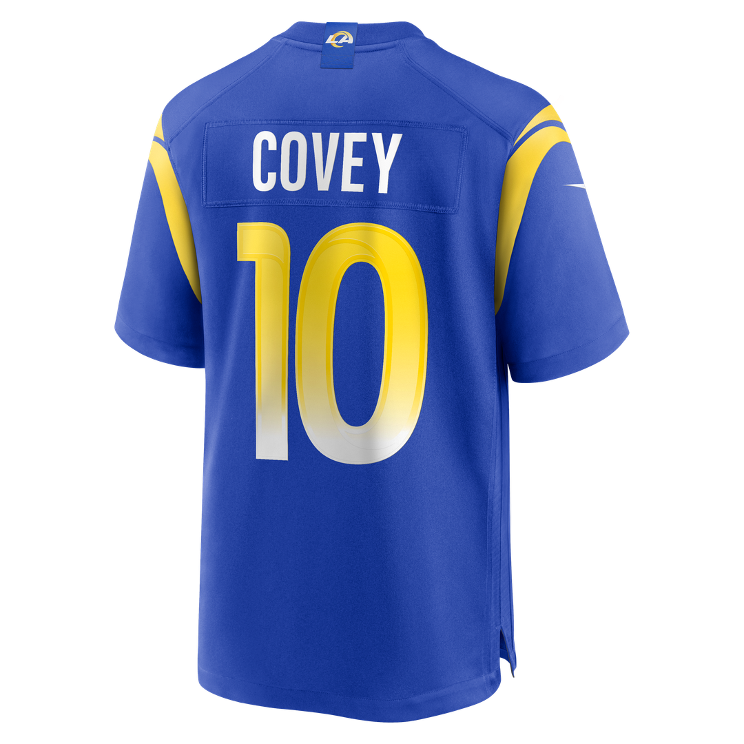 Los Angeles Rams Britain Covey Royal Team Game Jersey | NFL Football Jersey