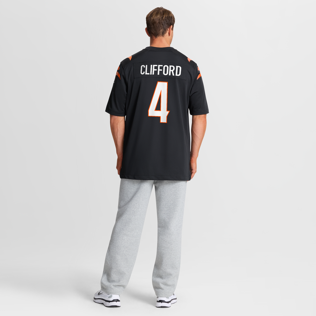 Cincinnati Bengals Sean Clifford Black Team Game Jersey | NFL Football Jersey