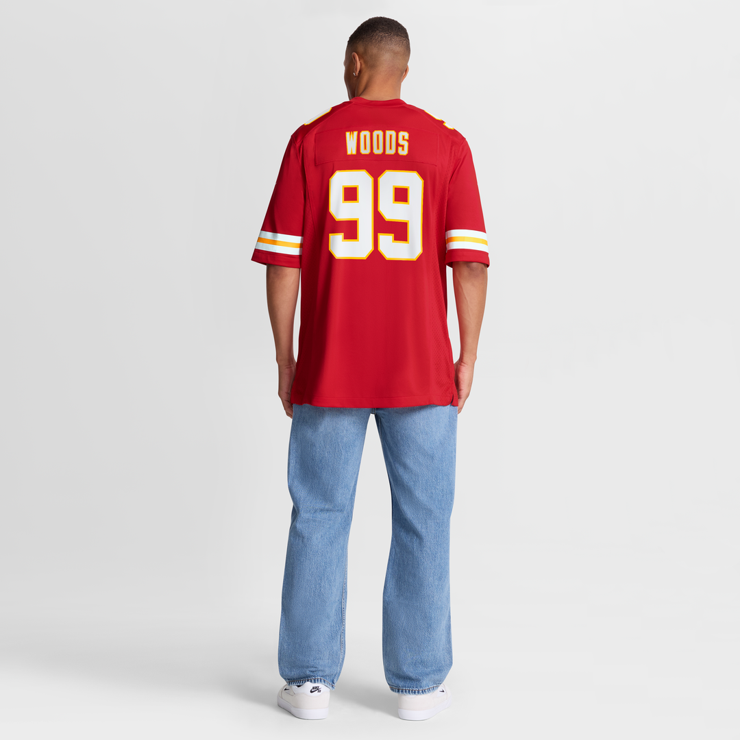 Kansas City Chiefs Peter Woods Red Team Game Jersey | NFL Football Jersey