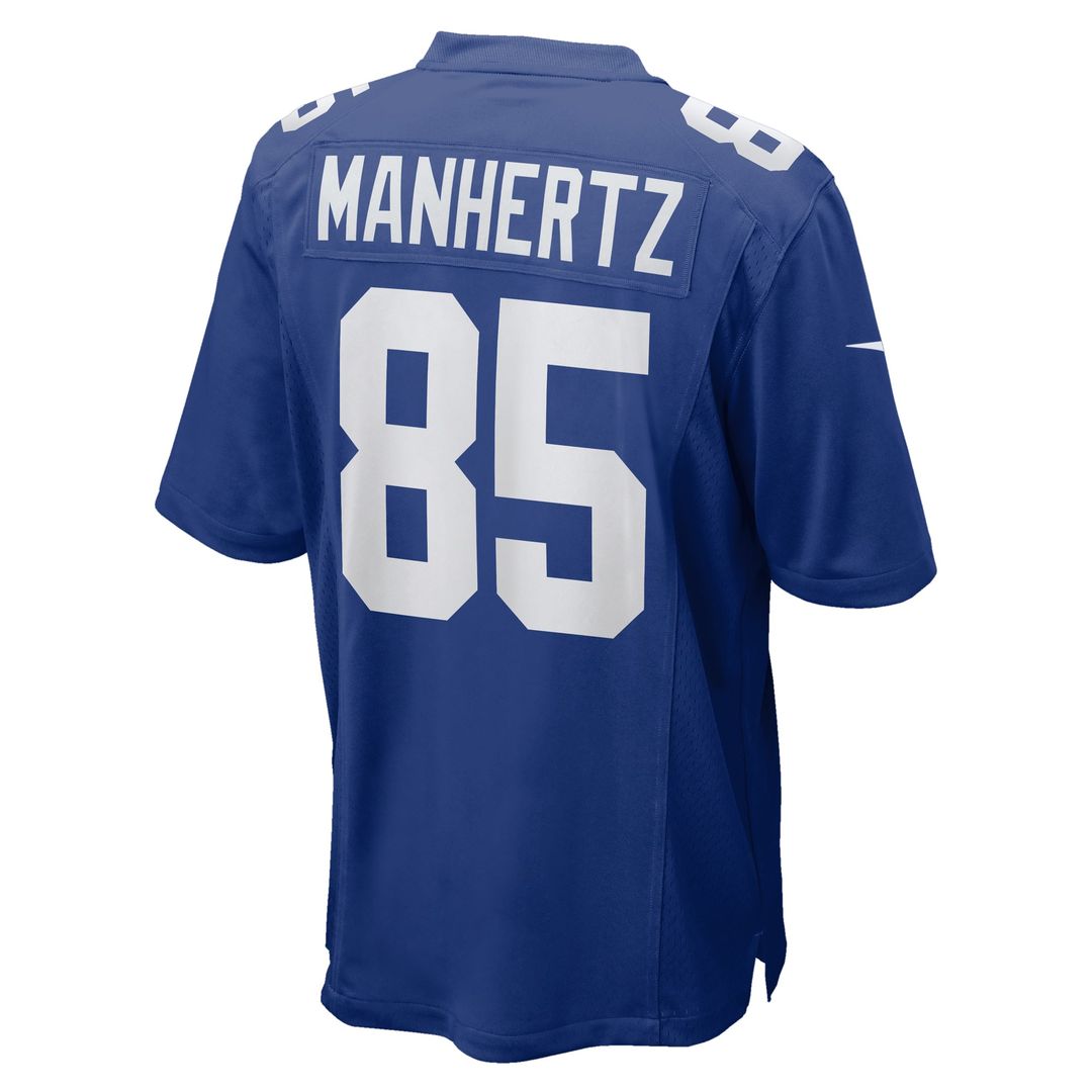 New York Giants Chris Manhertz Royal Team Game Jersey | NFL Football Jersey
