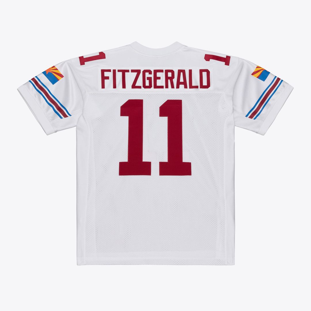 Arizona Cardinals Larry Fitzgerald White 2004 Authentic Throwback Jersey | NFL Football Jersey