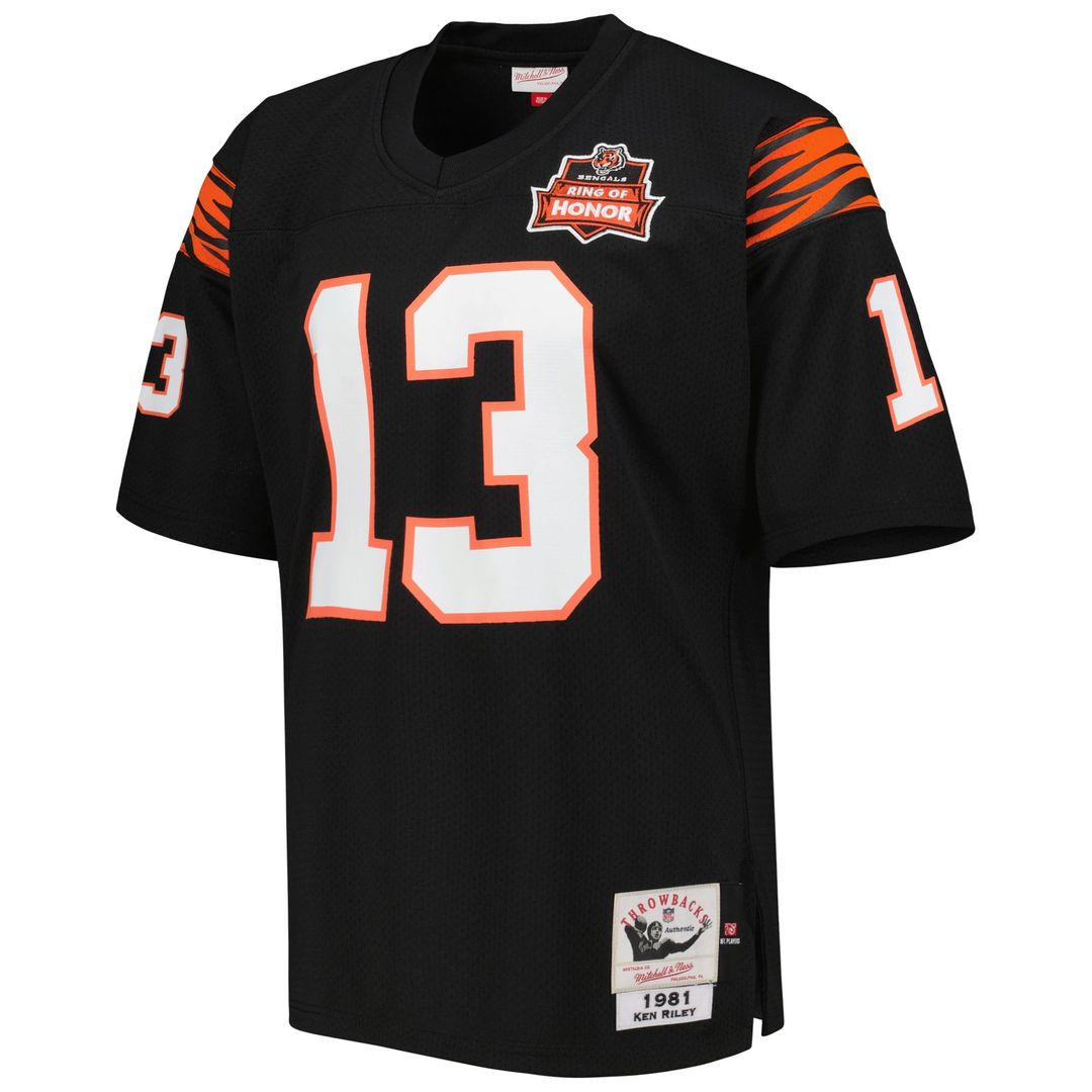 Cincinnati Bengals 1981 Ken Riley Black Authentic Throwback Retired Player Jersey | NFL Football Jersey