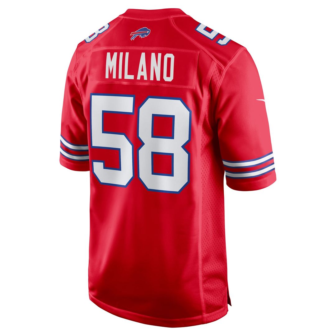 Buffalo Bills Matt Milano Royal Game Player Jersey | NFL Football Jersey