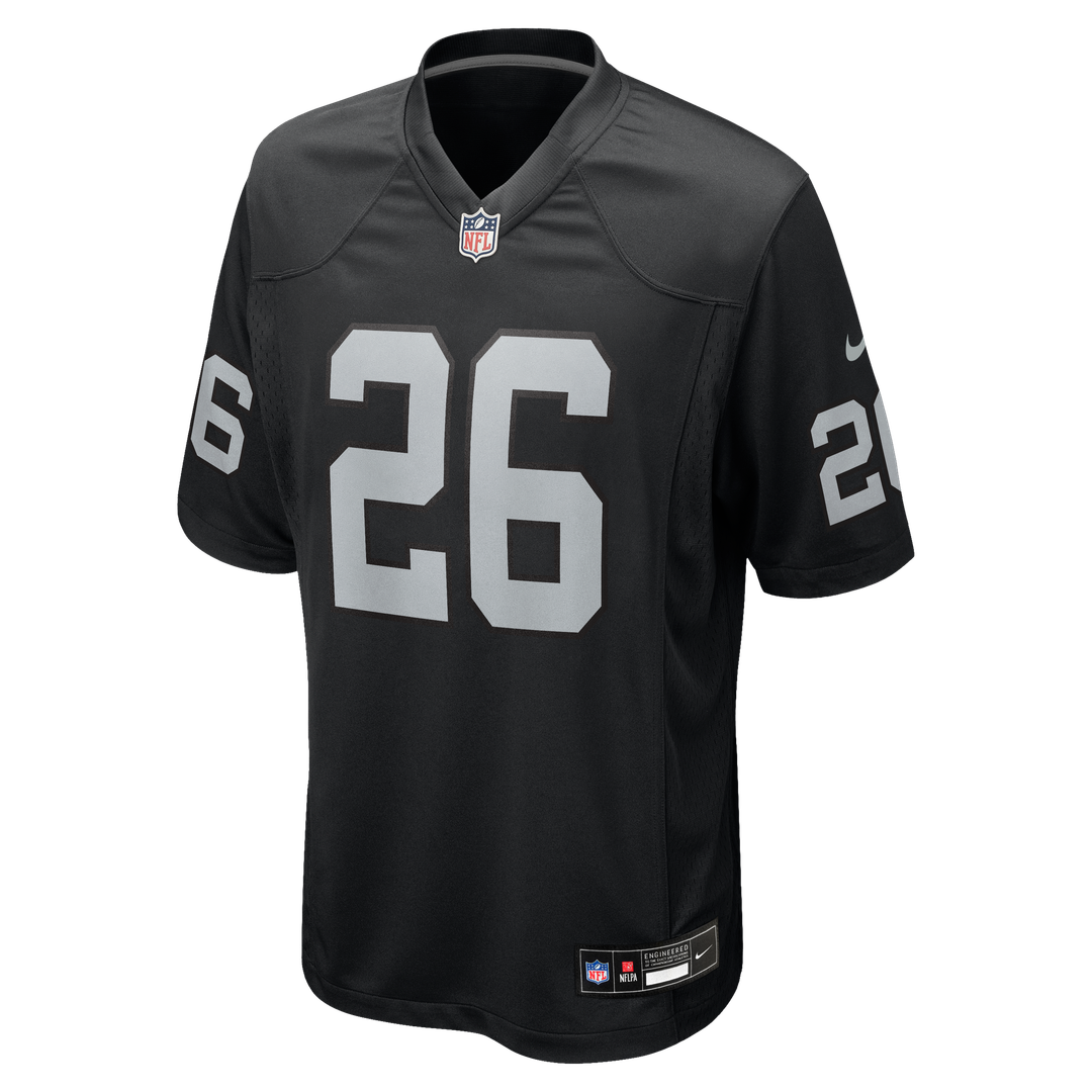 Las Vegas Raiders Darien Porter Black Team Game Jersey | NFL Football Jersey