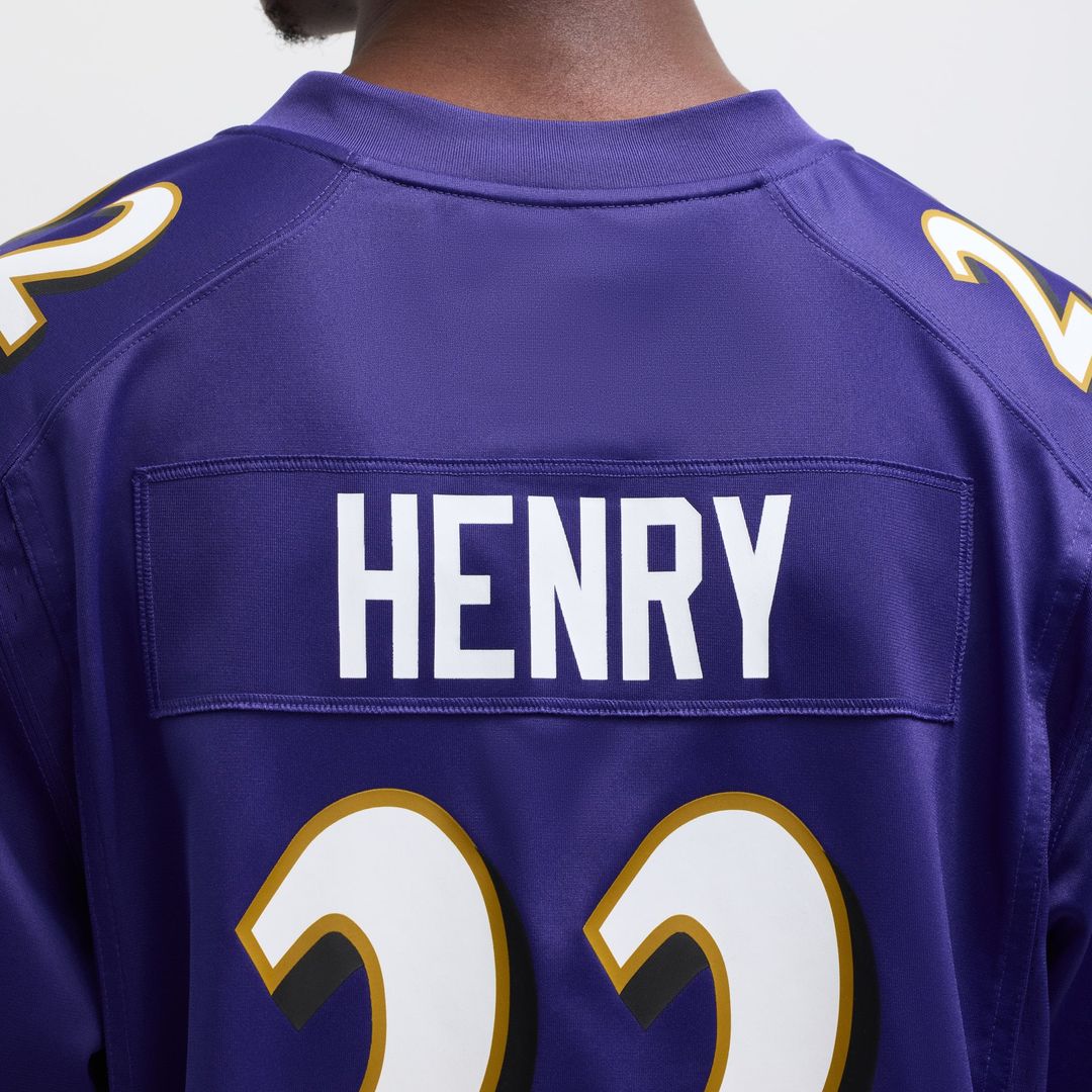 Baltimore Ravens Derrick Henry Purple Game Player Jersey | NFL Football Jersey