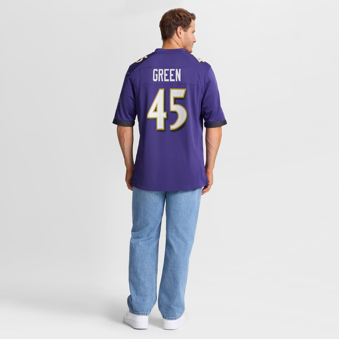 Baltimore Ravens Mike Green Purple Team Game Jersey | NFL Football Jersey