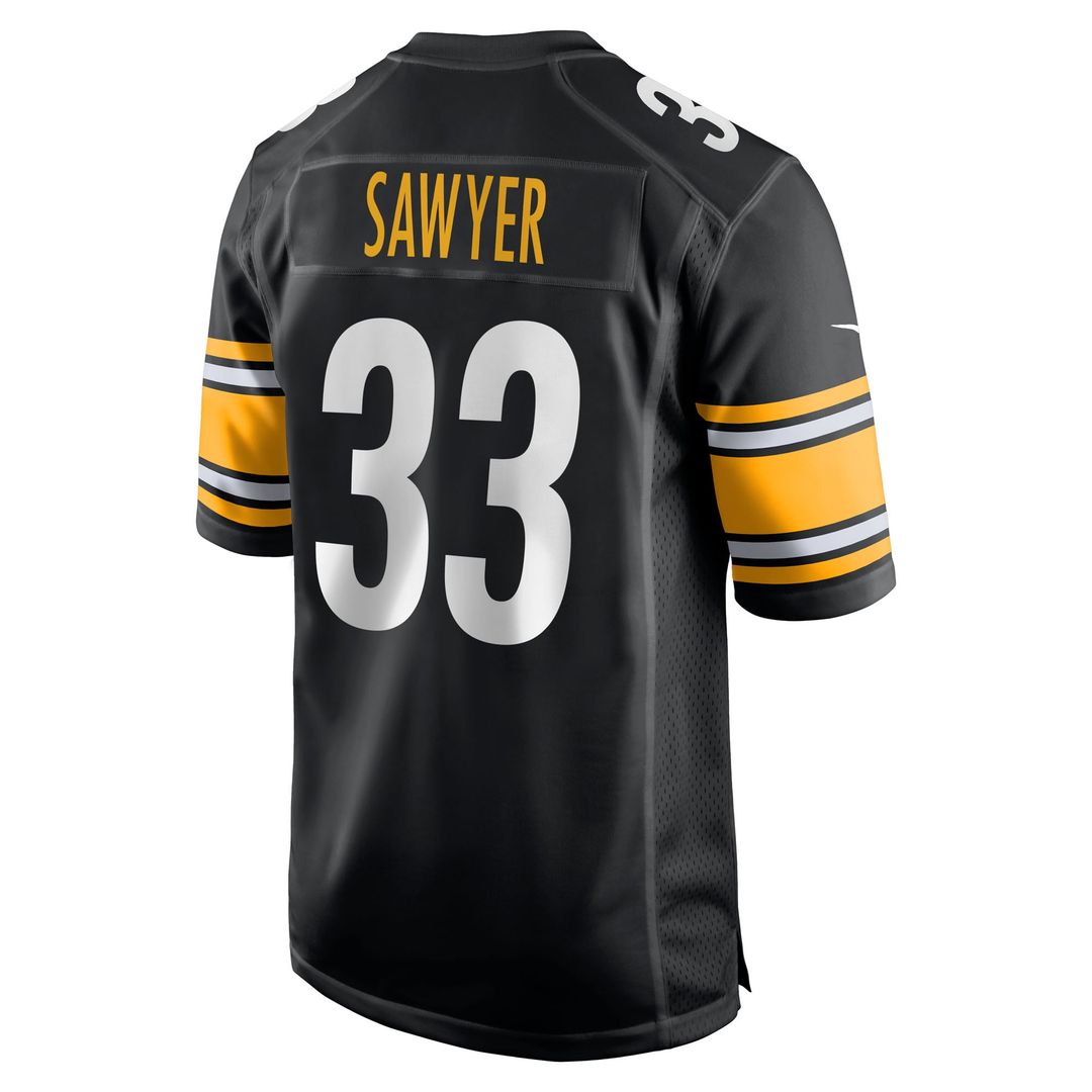 Pittsburgh Steelers Jack Sawyer Black Team Game Jersey | NFL Football Jersey
