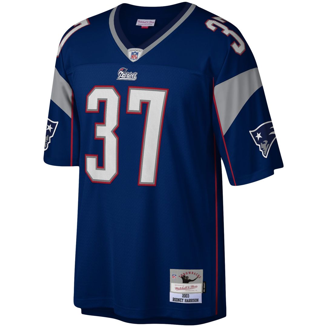 New England Patriots Rodney Harrison Navy Legacy Replica Jersey | NFL Football Jersey