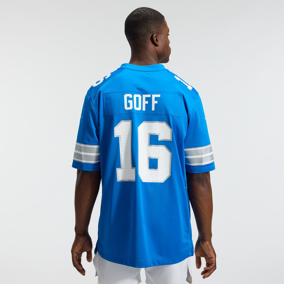 Detroit Lions Jared Goff Blue Game Jersey | NFL Football Jersey