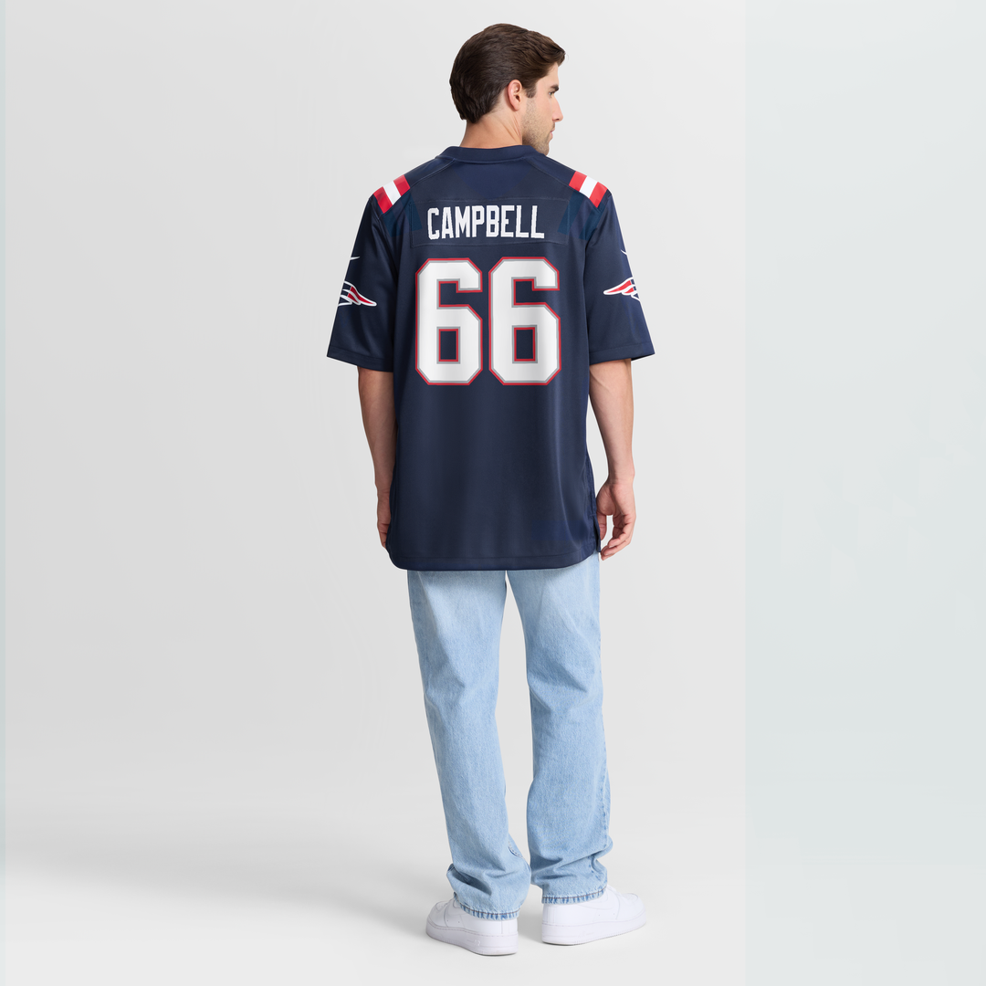 New England Patriots Will Campbell Navy Team Game Jersey | NFL Football Jersey