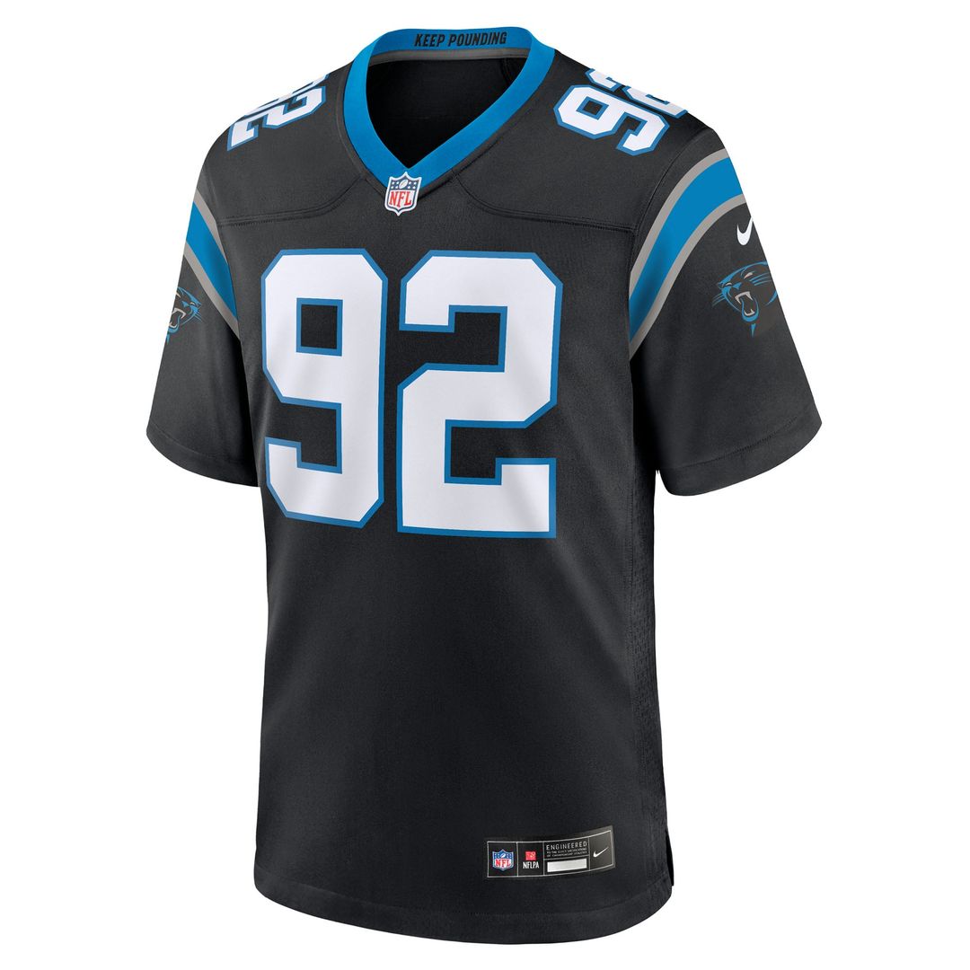 Carolina Panthers Cam Jackson Black Team Game Jersey | NFL Football Jersey