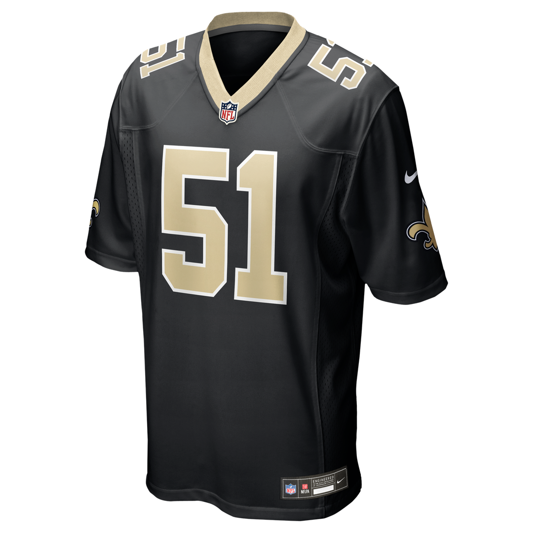 New Orleans Saints Cesar Ruiz Black Player Game Jersey | NFL Football Jersey
