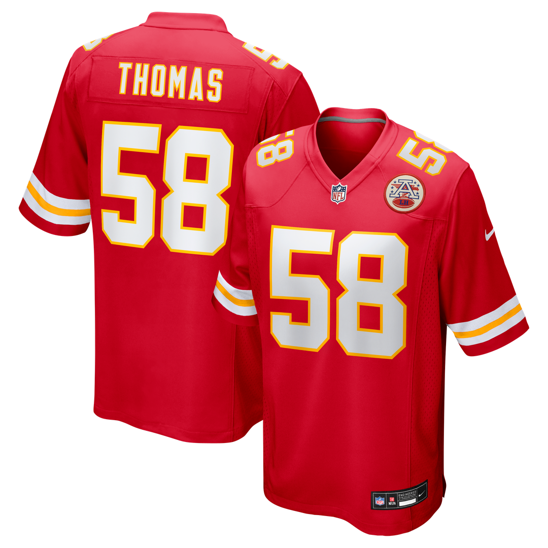 Kansas City Chiefs Derrick Thomas White Retired Player Game Jersey | NFL Football Jersey