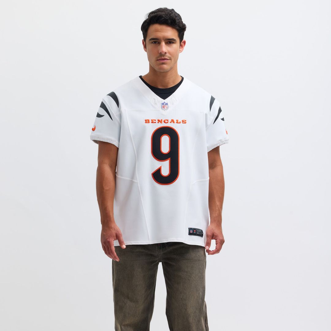 Cincinnati Bengals Joe Burrow White Vapor F.U.S.E. Elite Jersey | NFL Football Jersey