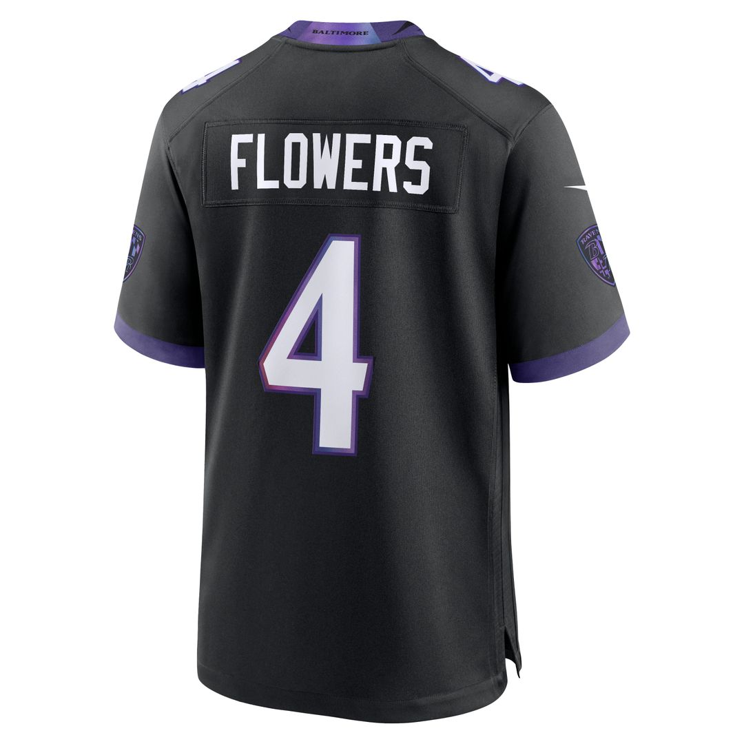 Baltimore Ravens Zay Flowers Purple Alternate Game Jersey | NFL Football Jersey