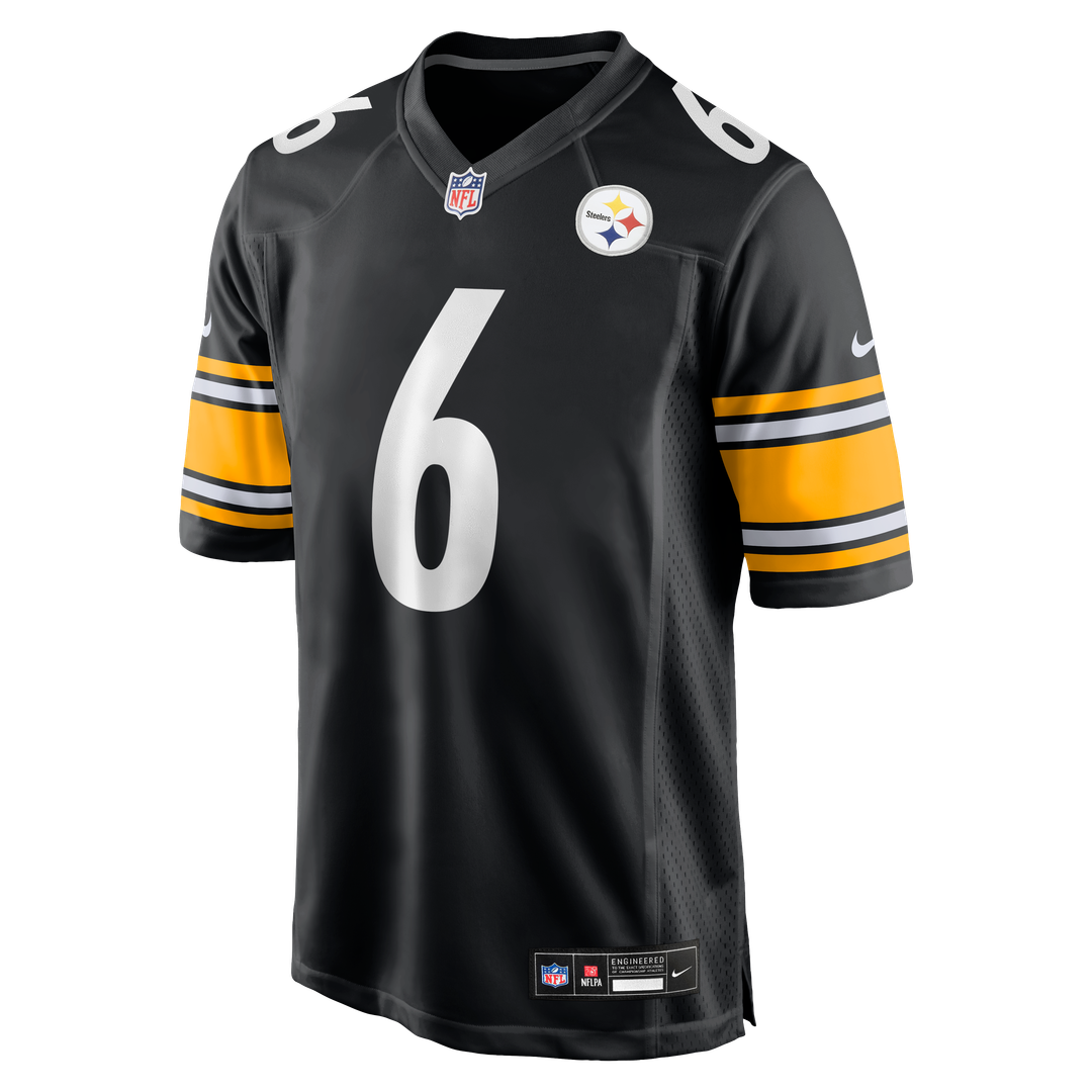 Pittsburgh Steelers Patrick Queen Black Game Jersey | NFL Football Jersey