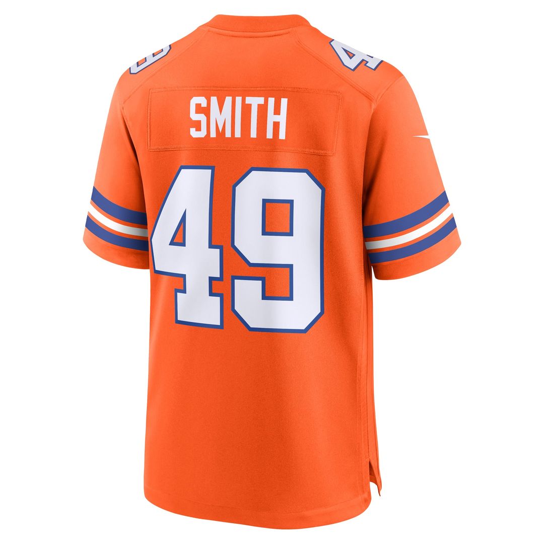 Denver Broncos Dennis Smith Orange Retired Player Alternate Game Jersey | NFL Football Jersey