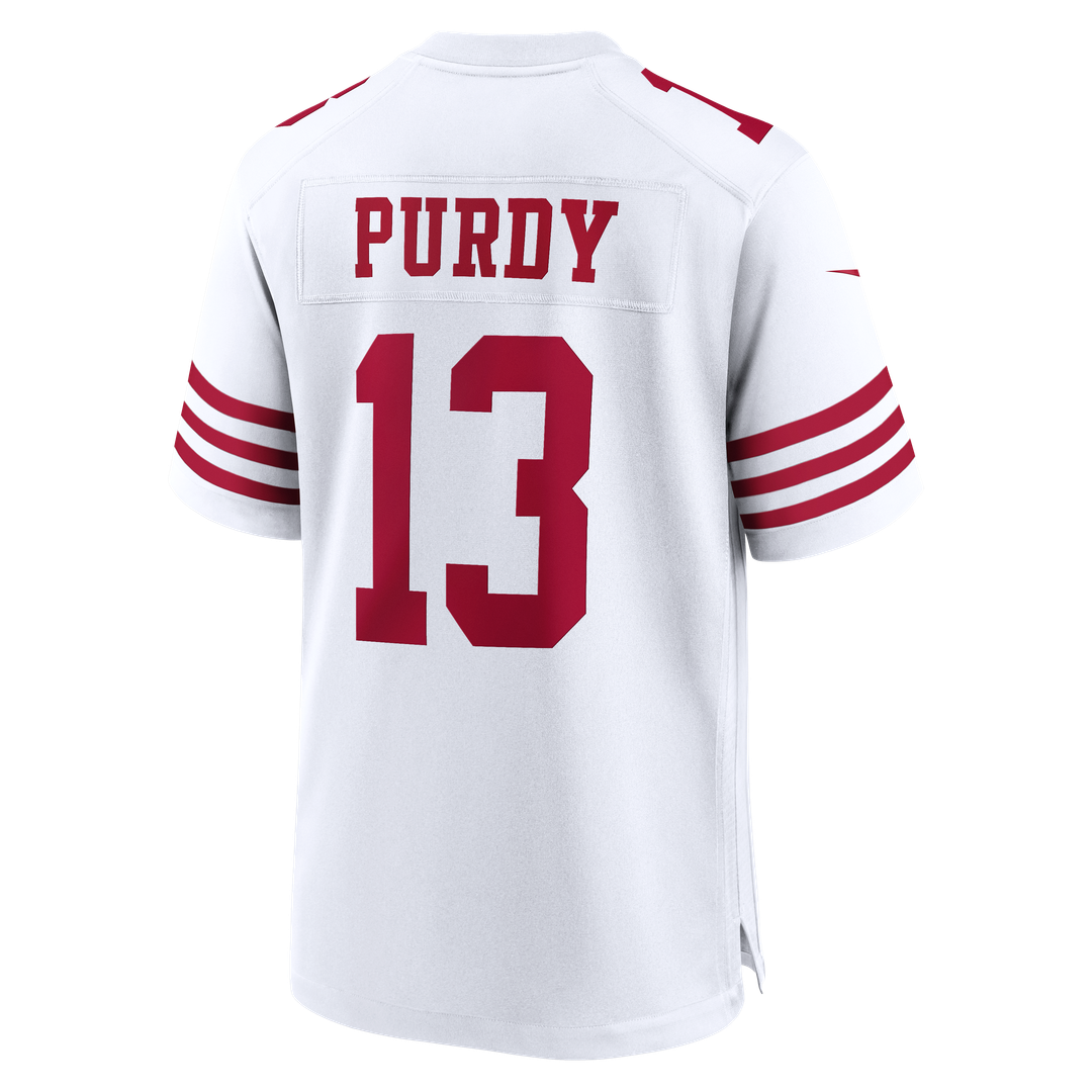 San Francisco 49ers Brock Purdy White 80th Anniversary Game Jersey | NFL Football Jersey