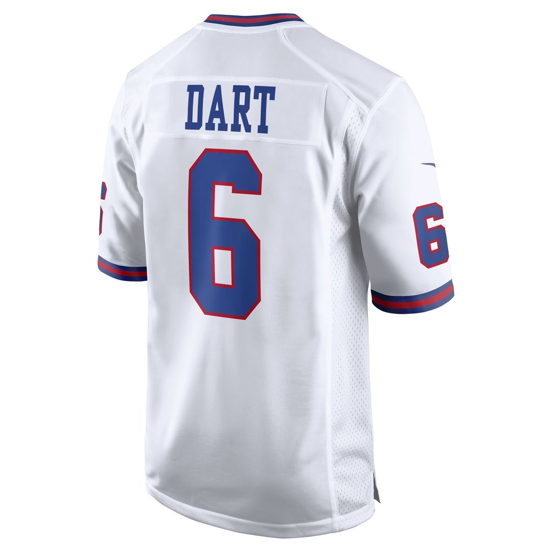 New York Giants Jaxson Dart White Alternate Vintage White Game Jersey | NFL Football Jersey