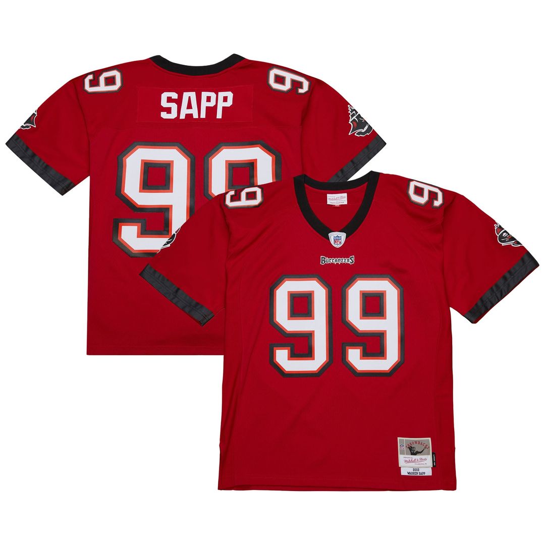 Tampa Bay Buccaneers Warren Sapp Red 2002 Legacy Replica Jersey | NFL Football Jersey