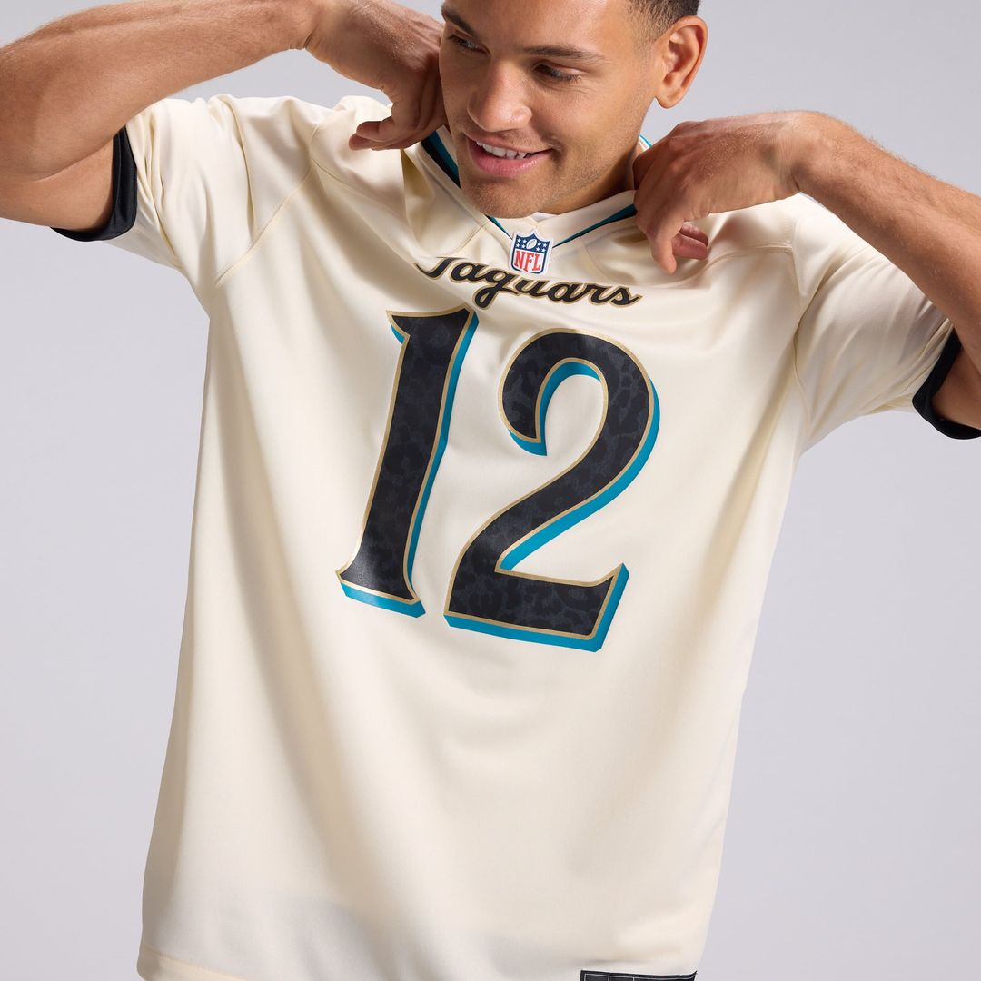 Jacksonville Jaguars Travis Hunter Natural 2026 Rivalries Collection Game Jersey | NFL Football Jersey