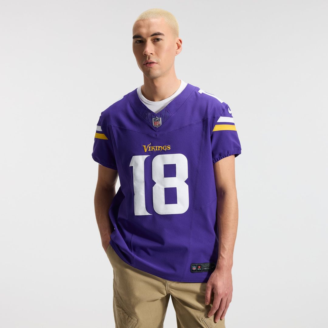 Minnesota Vikings Justin Jefferson Purple Team Vapor F.U.S.E. Elite Jersey | NFL Football Jersey