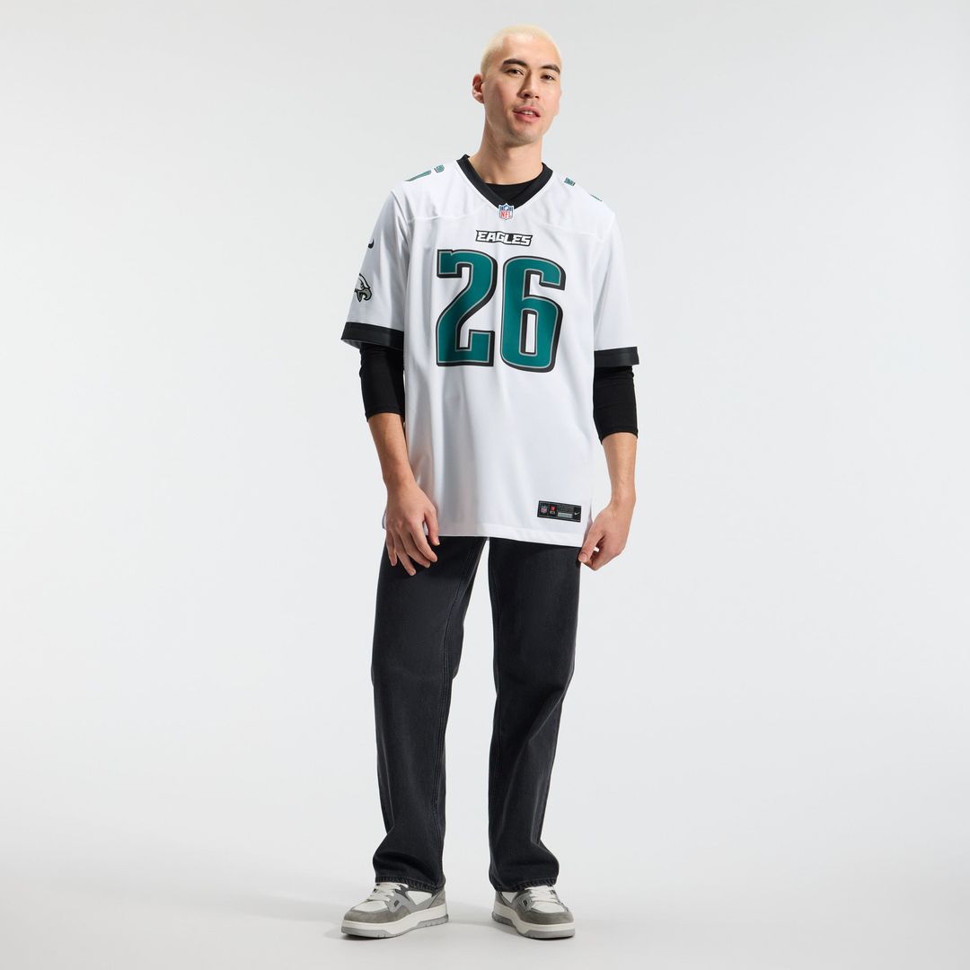 Philadelphia Eagles Saquon Barkley White Game Jersey | NFL Football Jersey
