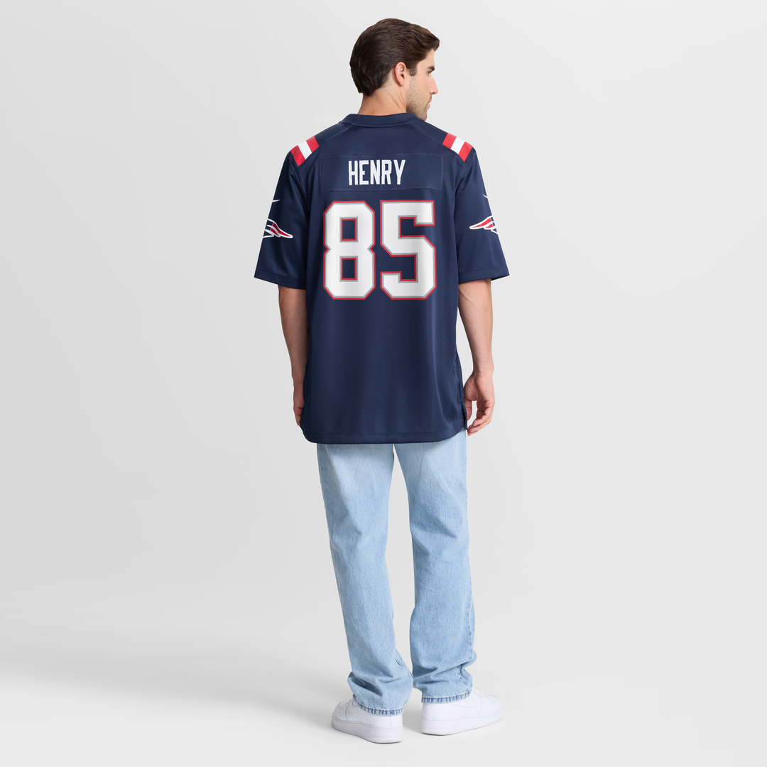 New England Patriots Hunter Henry Navy Team Game Jersey | NFL Football Jersey