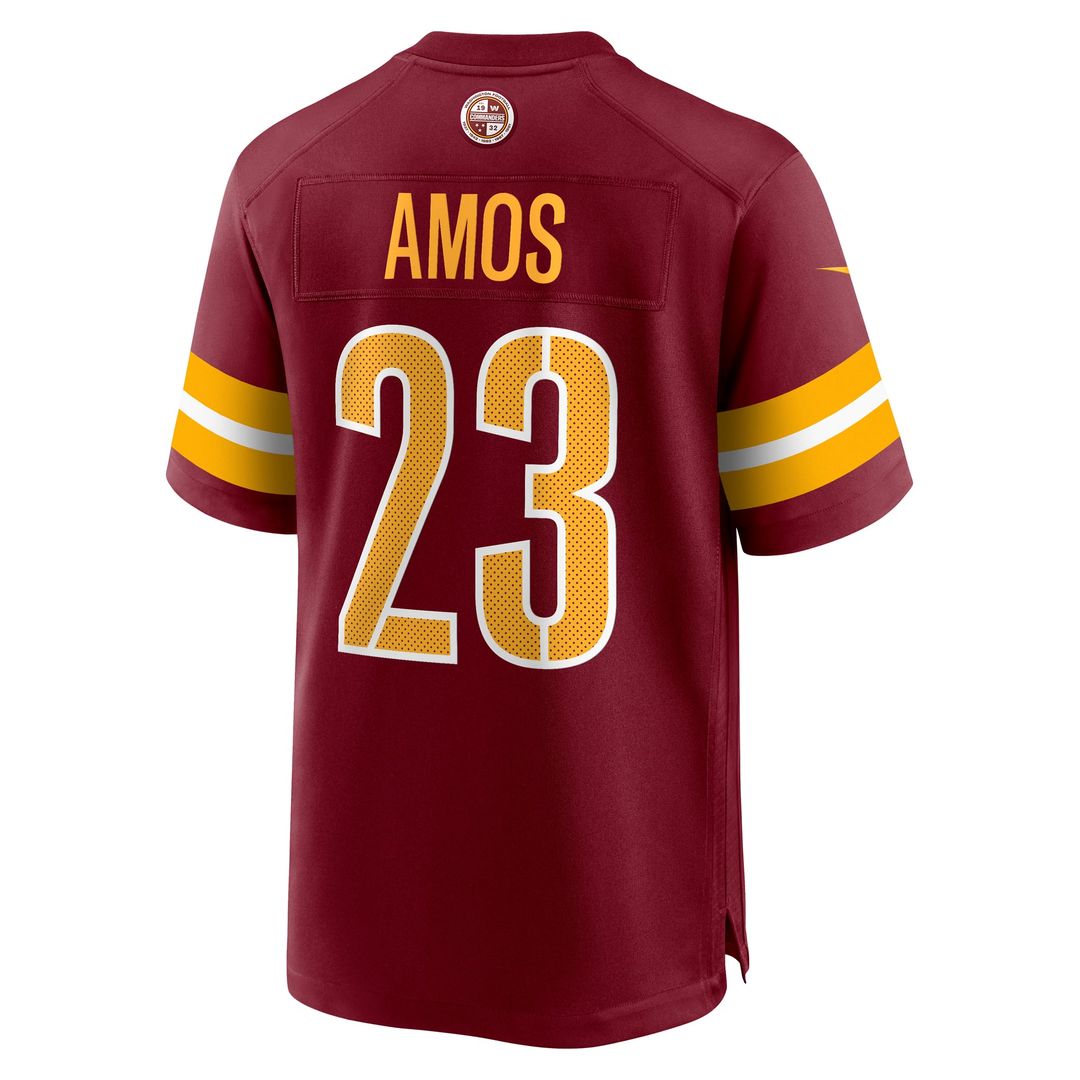 Washington Commanders Trey Amos Burgundy Team Game Jersey | NFL Football Jersey