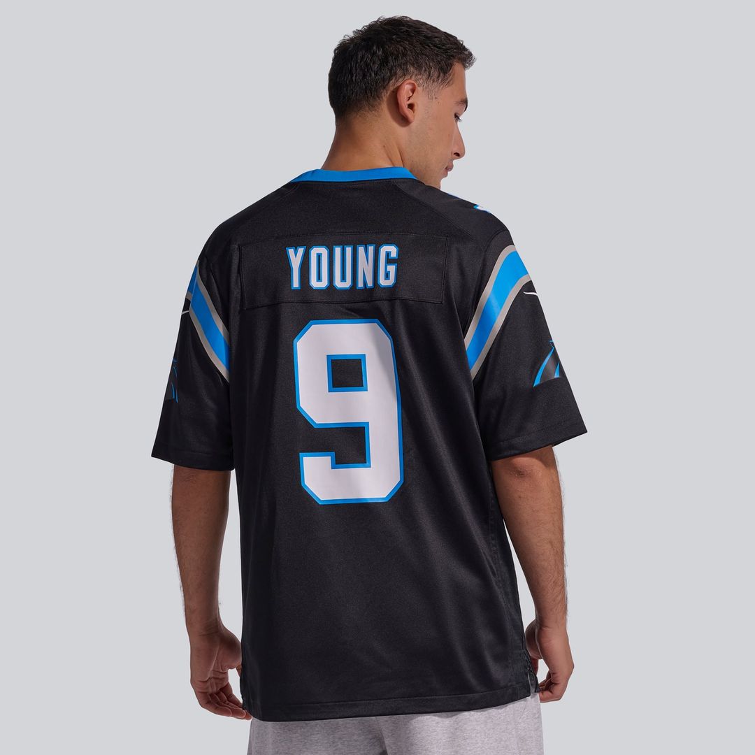 Carolina Panthers Bryce Young Black Team Game Jersey | NFL Football Jersey