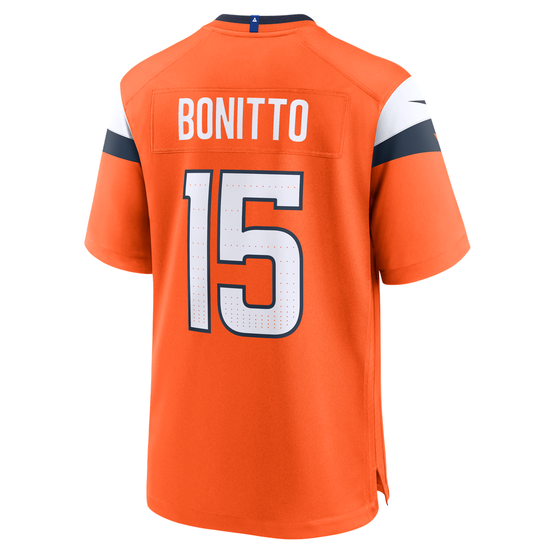 Denver Broncos Nik Bonitto Orange Team Game Jersey | NFL Football Jersey