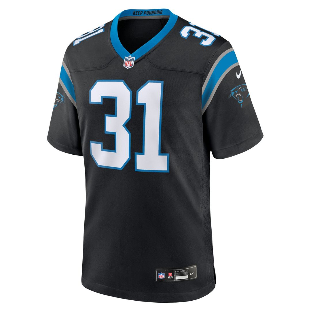 Carolina Panthers Corey Thornton Black Team Game Jersey | NFL Football Jersey