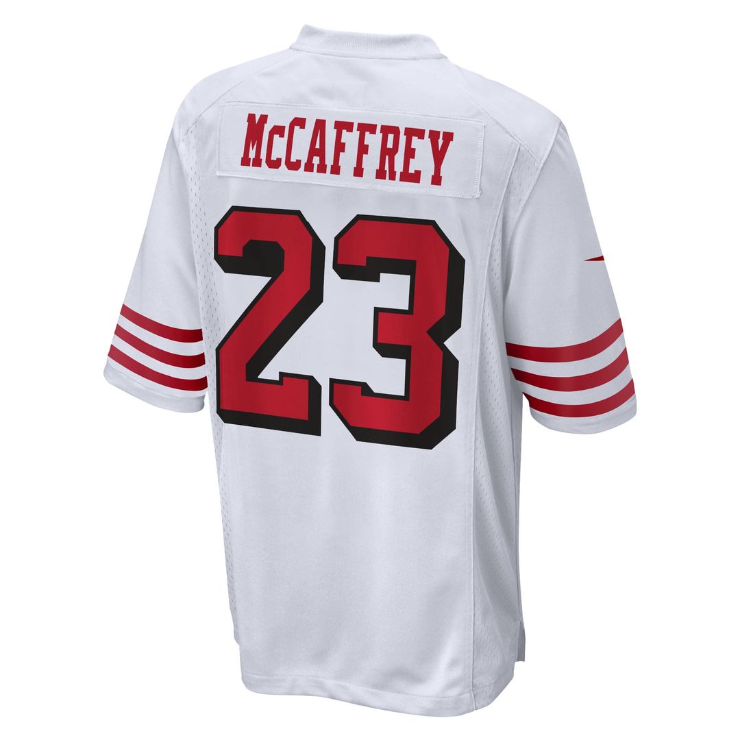 San Francisco 49ers Christian McCaffrey White Game Jersey | NFL Football Jersey