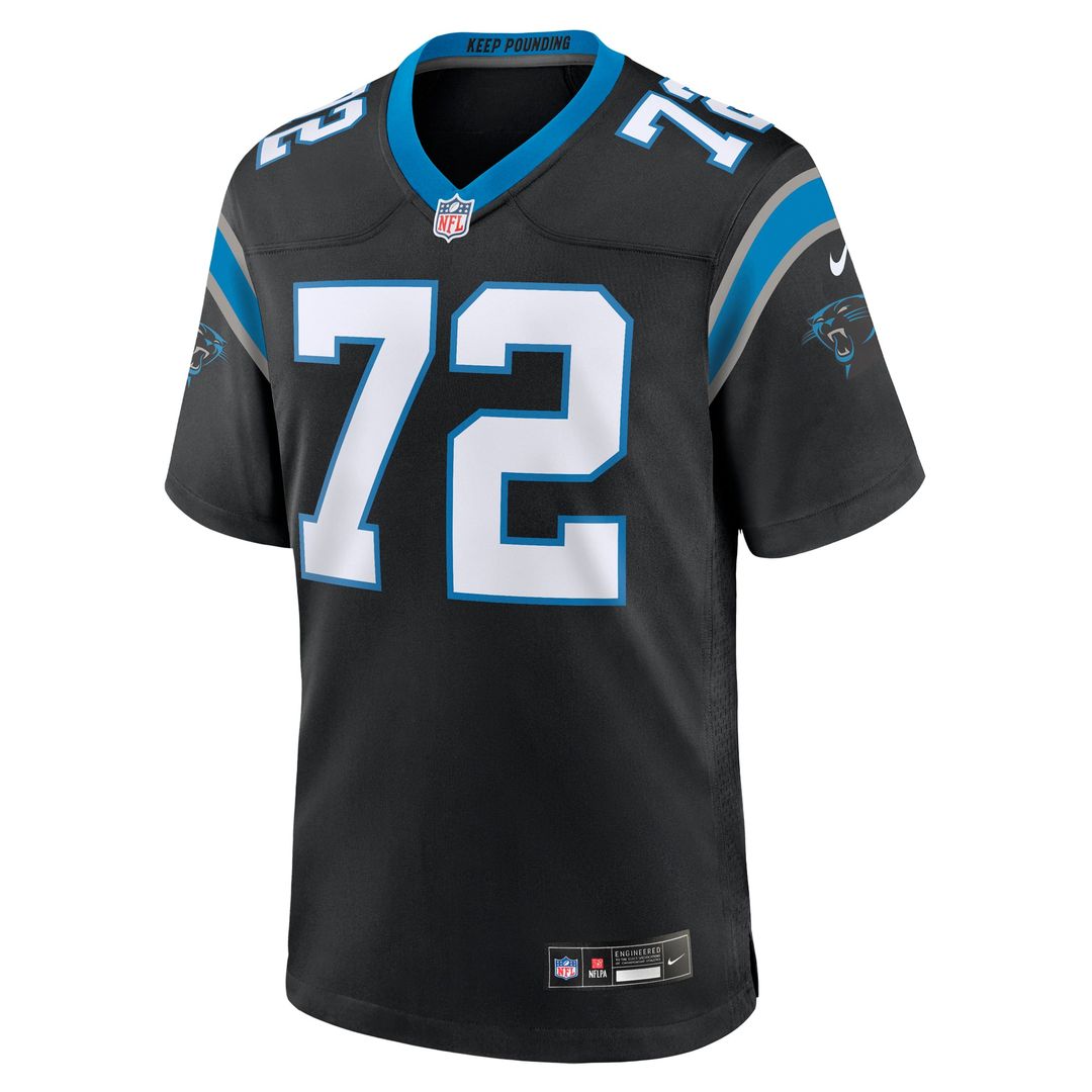 Carolina Panthers Taylor Moton Black Team Game Jersey | NFL Football Jersey