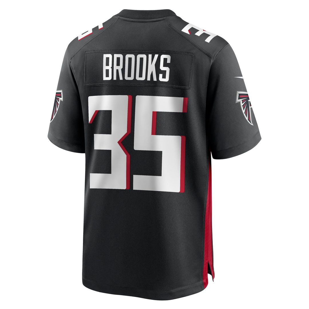 Atlanta Falcons Natrone Brooks Black Team Game Jersey | NFL Football Jersey