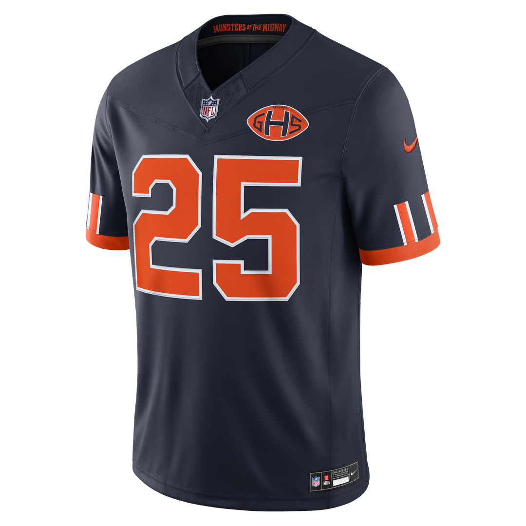 Chicago Bears Kyle Monangai Navy 2026 Rivalries Collection Stitched Limited Jersey | NFL Football Jersey