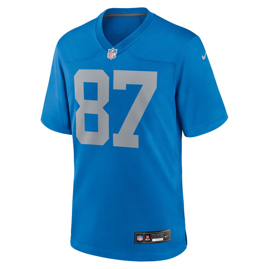 Detroit Lions Sam LaPorta Blue Alternate Game Jersey | NFL Football Jersey
