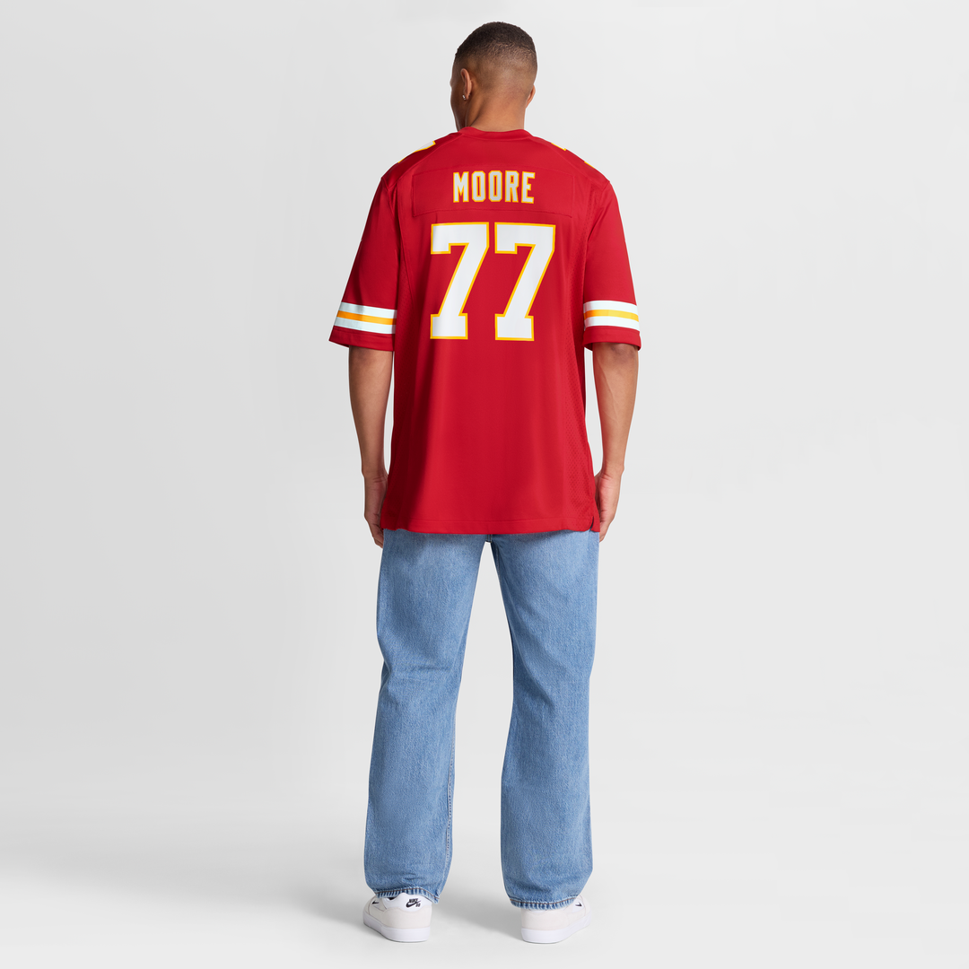 Kansas City Chiefs Jaylon Moore Red Team Game Jersey | NFL Football Jersey