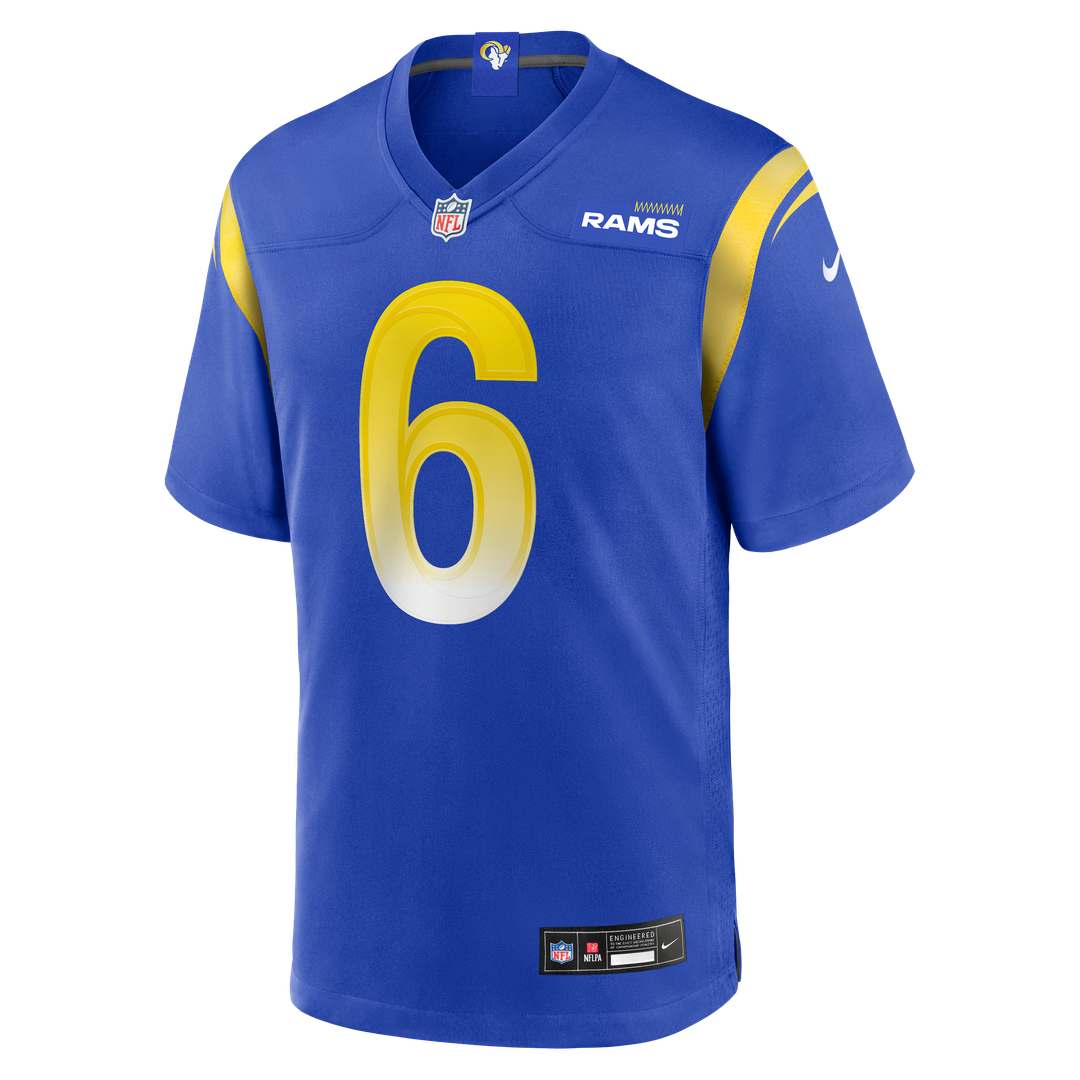 Los Angeles Rams Nick Hampton Royal Team Game Jersey | NFL Football Jersey