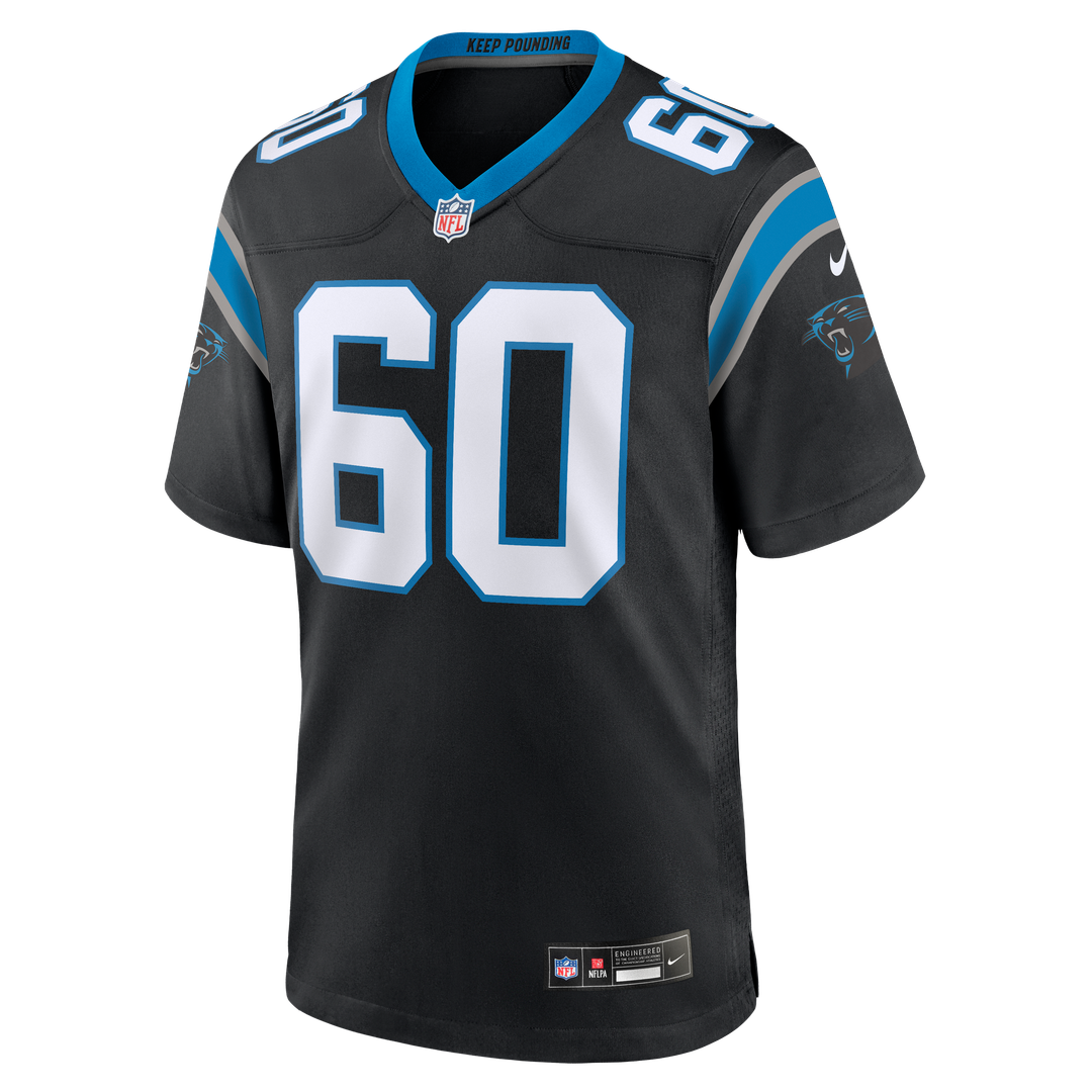 Carolina Panthers Nick Samac Black Team Game Jersey | NFL Football Jersey